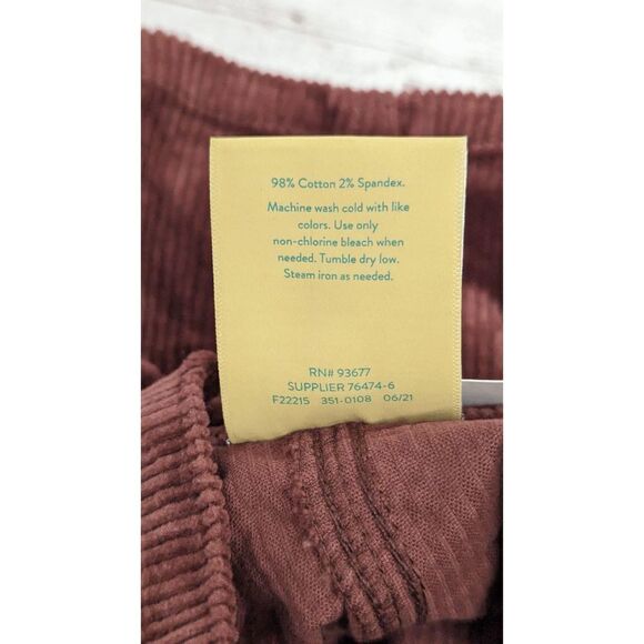 There Abouts Girls Size 3T Cinnamon Red Skirt Corduroy Button Back Toddler - Picture 4 of 8